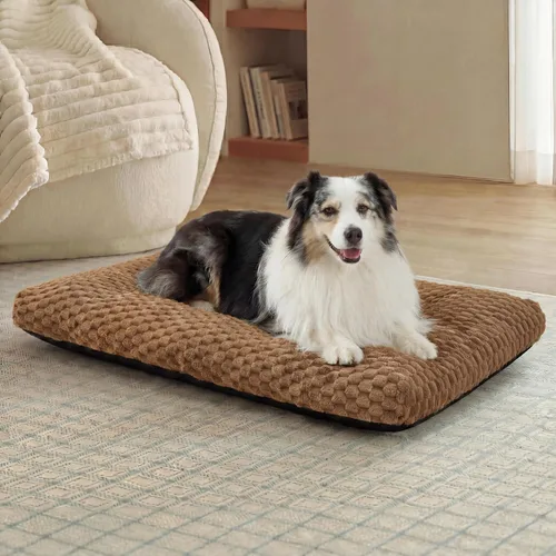 Vista 19 de Bedsure Cama lavable para perros de gran tamaño, forro polar de burbujas Gris