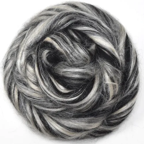 Vista 2 de Mezcla de fibra de seda de alpaca para bebé, lujosamente suave, negro Negro natural