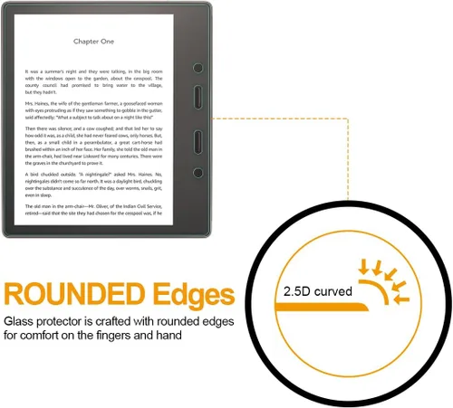 Vista 3 de Supershieldz Protector de pantalla de vidrio templado diseñado para Kindle Oasis (10ª y 9ª generación, versiones 2019 y 2017), antiarañazos, sin