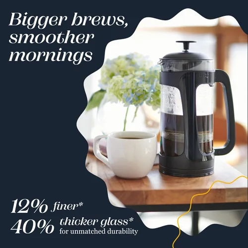 Vista 5 de ESPRO P3 Cafetera de prensa francesa, 18 oz, negro, prensa de filtro doble
