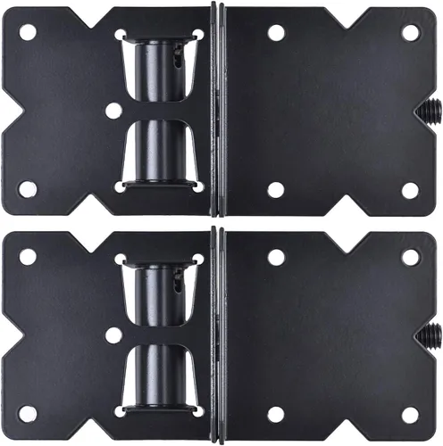 Vista 6 de Bisagras de hardware de puerta de cierre automático, resistentes para vallas de madera/vinilo/PVC, ajustable en 90 grados, con tornillos