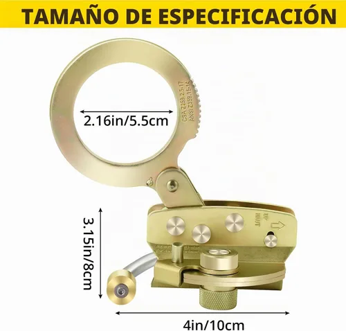 Vista 3 de TRSMIMA Cuerda Grab Protección contra Caídas – Agarres de cuerda de doble bloqueo automático utilizados con cuerda de 5/8 pulgadas característica