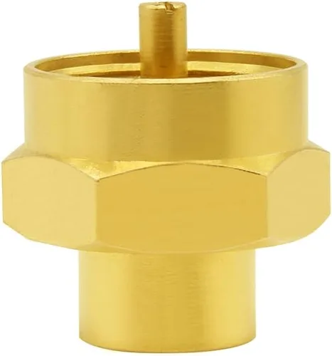 Vista 4 de Hooshing Adaptador de Repuesto de Botella de Gas Propano de 1 Libra con Rosca Hembra NPT de 1/4 Pulgada de Latón Sólido