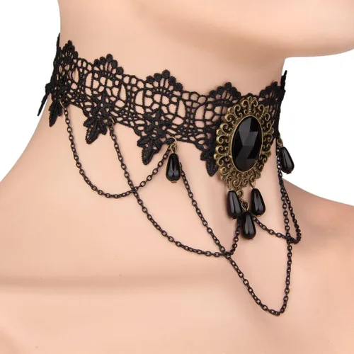 Vista 4 de IETANG Juego de máscaras venecianas de Mardi Gras para parejas con collar y pajarita
