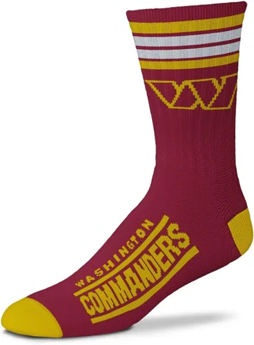 Vista 30 de For Bare Feet - Calcetines para hombre de la NFL, con 4 rayas, de la serie Deuce Performance Crew Los Ángeles Rams