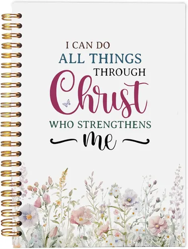 Vista 22 de Faith Can Move Mountains - Cuaderno cristiano - Regalos cristianos inspiradores para mujeres, cuadernos de diario bíblico para tomar notas, cuaderno