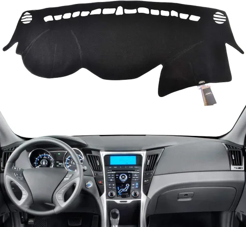Vista 17 de XUKEY Alfombra de Cubierta para Tablero de Mandos para Land Rover LR3 LR4 Range Rover Sport 2006-2009 Accesorios para Coche Protector contra Rayos