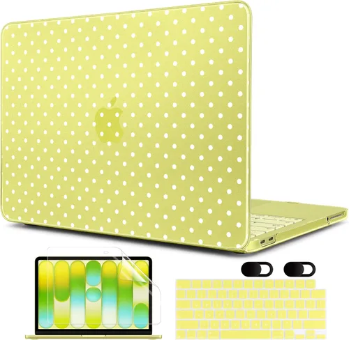 Vista 9 de MEEgoodo Funda estampada para MacBook Neo de 13 pulgadas versión 2026 (compatible con el modelo A3404), funda rígida para laptop con funda