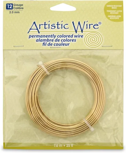 Vista 24 de Artistic Wire - Alambre para manualidades (calibre 10, 1,5 m, latón resistente a las manchas)