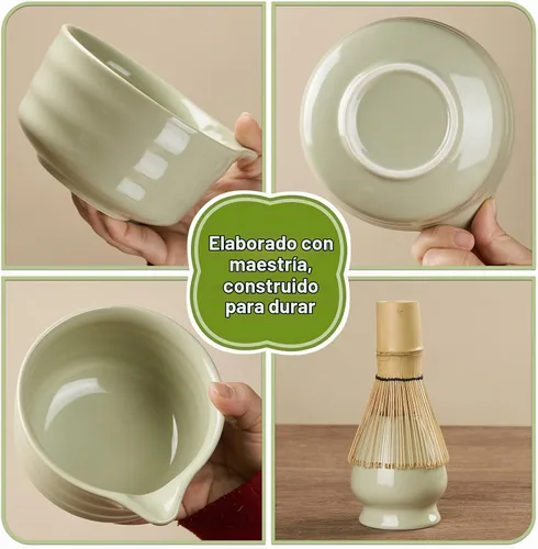 Vista 5 de YOLIFE Juego de batidor de matcha, kit de 7 piezas para ceremonia de té Verde Matcha