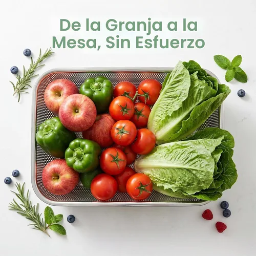 Vista 8 de Cedilis Paquete de 2 coladores grandes de acero inoxidable, cesta de lavado de verduras de malla de 6 cuartos de galón, cesta escurridor rectangular