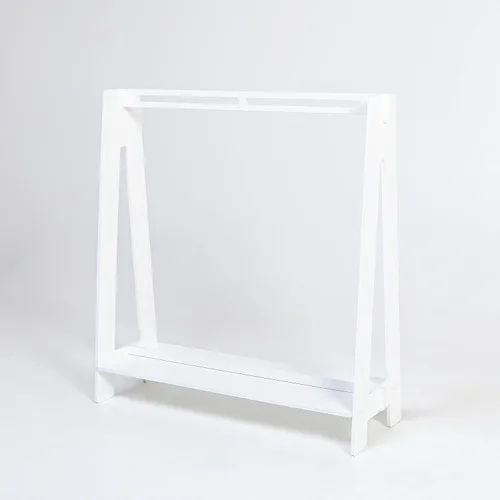 Vista 12 de Sweet Home from wood Armario infantil – Perchero de madera con riel colgante y estante de exhibición para niños – Muebles de tocador DIY (negro)