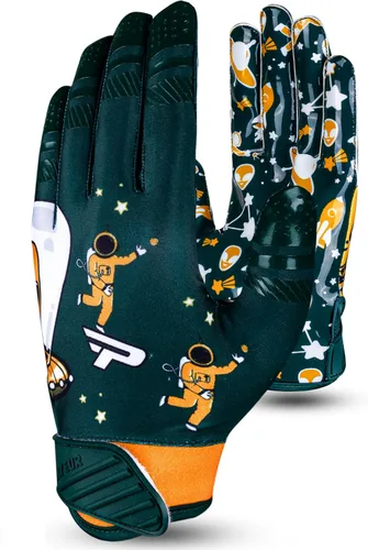 Vista 2 de Alien Grip Infinite Pro Edition - Guantes de fútbol Endless Game - GripPro Tech para adultos, niños y jóvenes, guantes de fútbol sin pelar, siempre