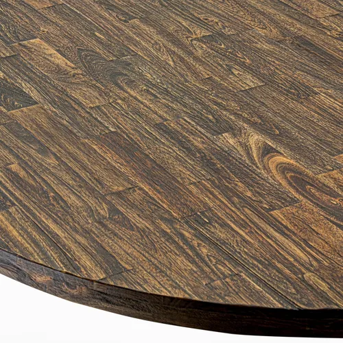 Vista 6 de East West Furniture I2EL5-718 - Juego de mesa de comedor de 5 piezas, incluye una mesa de comedor redonda con pedestal y 4 sillas tapizadas de tela
