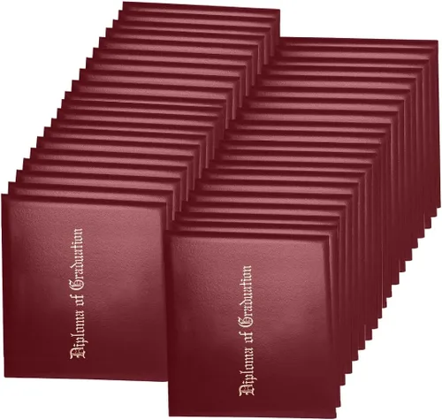 Vista 28 de Funda para diploma 8.5x11 de cuero sintético acolchada para certificados, color negro Cubierta de certificado de premio de grado de diploma
