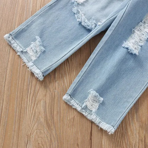 Vista 6 de Moonker Conjunto de ropa de 2 piezas con hombros descubiertos para niños y niñas pequeñas