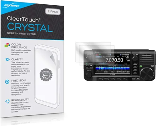 Vista 9 de BoxWave Protector de pantalla compatible con Icom IC-705 – ClearTouch Anti-Glare (2 unidades), antihuellas mate