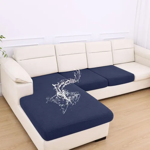 Vista 130 de Fundas impermeables para sofá seccional, fundas de cojín antideslizantes para sofá Ajuste seccional en forma de L, tela jacquard elástica, parte