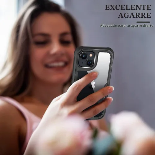 Vista 7 de FUNMIKO Funda transparente para iPhone 14 con protector de pantalla integrado sensible al tacto, protección resistente de grado milimétrico, pasa 21