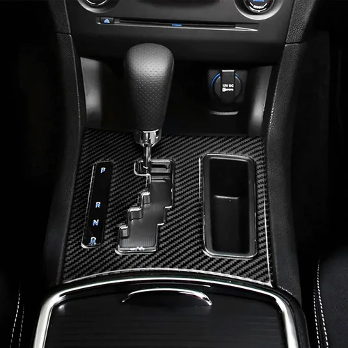 Vista 6 de Coche cambio cambio panel cubierta calcomanías para 2011 2012 2013 2014 Dodge cargador accesorios fibra carbono interior pegatinas