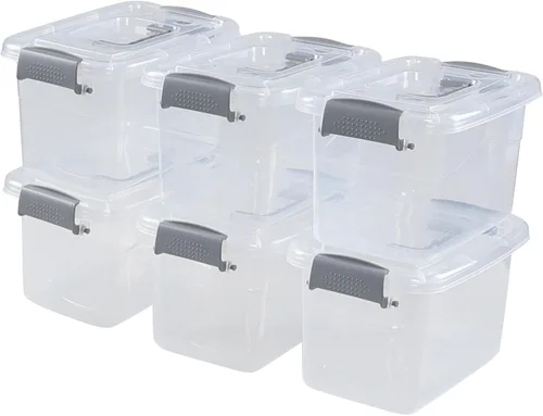 Vista 8 de Caja de plástico con tapa Con mango negro