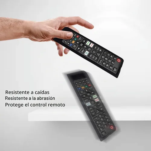 Vista 2 de Funda de silicona para control remoto Samsung TV, color negro