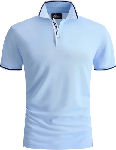 Vista 3 de ZITY Camiseta polo de manga corta para hombre para golf tenis