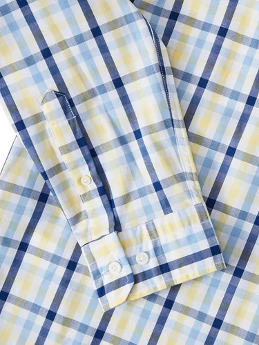 Vista 5 de Nautica Camisa frontal de manga larga resistente a las arrugas para hombre