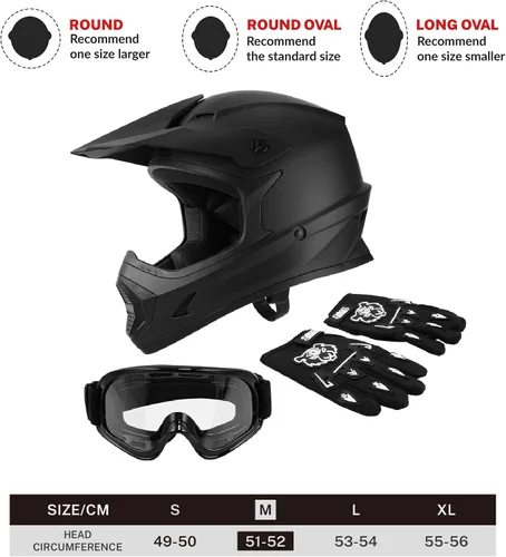 Vista 75 de SLMOTO - Casco DOT para niños y jóvenes, casco de motocross para todoterreno y calle, casco de motocicleta, casco de bicicleta de tierra, motocross