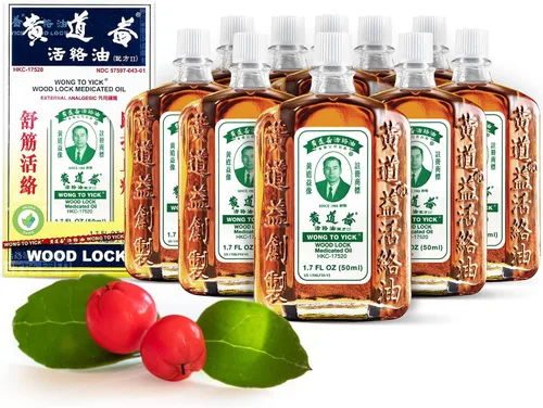 Vista 9 de Wong to Yick - Aceite Medicado Wood Lock - Alivio Herbal del Dolor para Dolores Musculares, Torceduras, Dolor de Hombro y Espalda