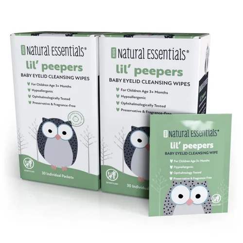 Vista 9 de Natural Essentials Lil' Peepers Toallitas limpiadoras de ojos y párpados para bebés, sin conservantes y sin enjuague, toallitas suaves