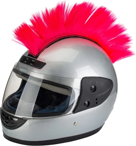 Vista 11 de Pelucas con Cresta Mohawk para Casco de Motocicleta, Ciclismo, Patinetas, Polo, Esquí, Snowboard, Traje de Cosplay Negro