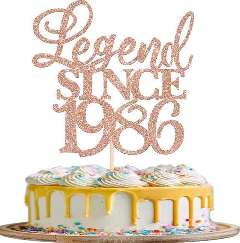 Vista 38 de Rsstarxi 1 paquete de decoración de pastel con purpurina de leyenda desde 2012 para decoración de tarta de cumpleaños 13 años para decoración