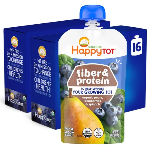 Vista 9 de Happy Tot Organics Stage 4 - Bolsas de comida para bebés, sin gluten