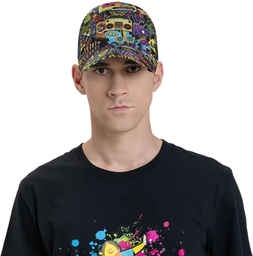 Vista 7 de Gorra de béisbol retro de los años 80 y 90 estilo de moda para hombre y mujer, gorra de béisbol ajustable
