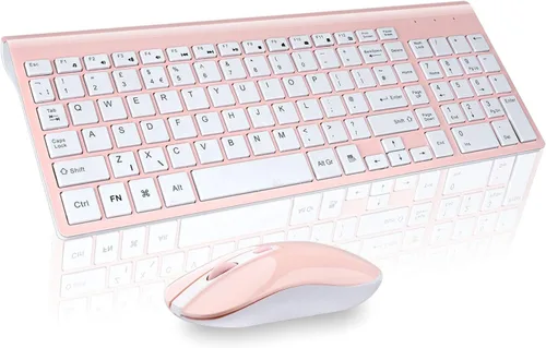 Vista 9 de Cimetech - Juego de teclado y mouse inalámbricos compacto de tamaño completo 2.4G, diseño ultradelgado y elegante para Windows, computadora