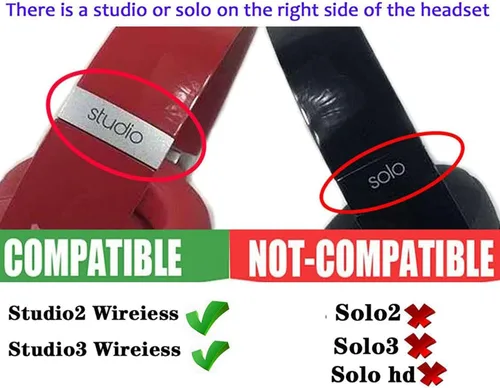 Vista 4 de Studio 3 - Accesorios de repuesto para diadema Studio 2, kit de reparación de diadema compatible con Studio 3.0 / Studio 2.0 diadema superior