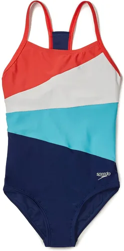 Vista 33 de Speedo Traje de baño de una pieza para niña con tiras finas Azul (Blue Print)