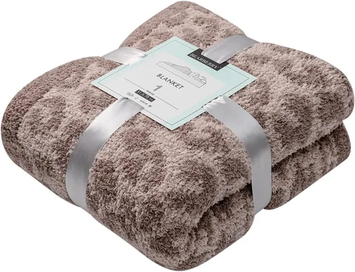 Vista 10 de bearberry Manta de Tiro Mullida de Punto de Leopardo, Manta de Microfibra Suave, Acogedora y Cálida para Sofá, Cama, Viajes (Leopardo, 51"x70")