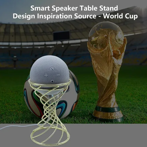 Vista 6 de Dutiplus Soporte decorativo de mesa con altavoz inteligente para Echo Dot 3ª/4ª/5ª generación, Echo 4ª/5ª generación, Echo Glow, Apple Homepod Mini