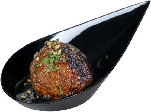 Vista 11 de Restaurantware - Cucharas de lágrima de 4 x 2 pulgadas, 20 cucharas de aperitivo - Cuenca desechable, con sangría, cucharas de degustación de Negro