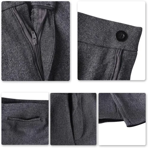 Vista 25 de YUNCLOS Conjunto de chaqueta y pantalones de 1 botón para mujer