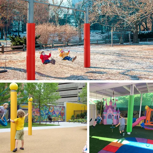 Vista 6 de Almohadilla redonda universal para bastones de baloncesto de 3 a 4 pulgadas, duradera, resistente a la intemperie, impermeable, para protección