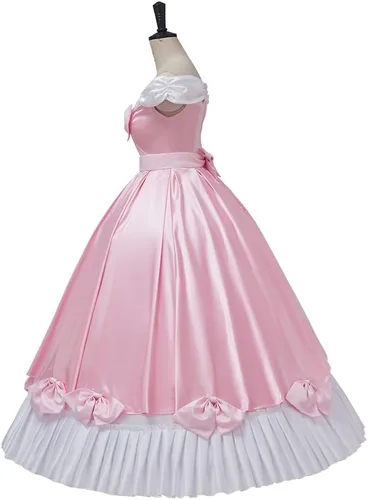 Vista 4 de Disfraz de princesa rosa para mujer, vestido de princesa