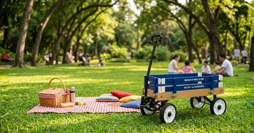 Vista 7 de AmishToyBox Berlin P-Wee Wagon - Modelo F257 - Amish fabricado en Ohio, Estados Unidos (azul)