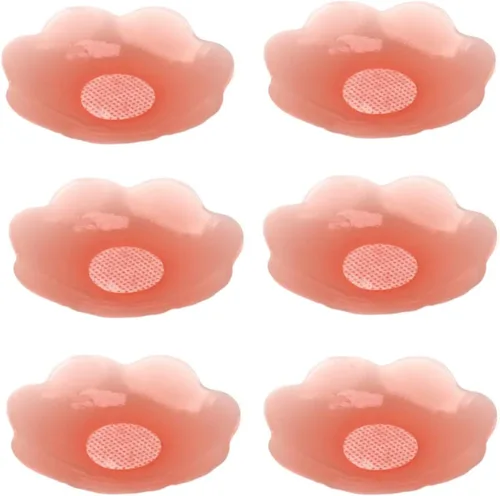 Vista 20 de ICEGIA Fundas para pezones para mujer, impermeables, reutilizables, ultra finas y adhesivas de silicona para pezones, pétalos