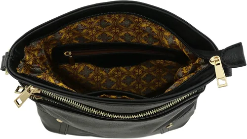 Vista 5 de Bolso cruzado grande con triple bolsillo con cremallera.