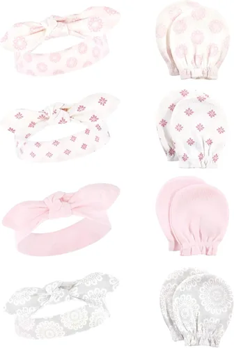 Vista 38 de Hudson Baby Conjunto de diadema de algodón y manoplas para rascar para bebé