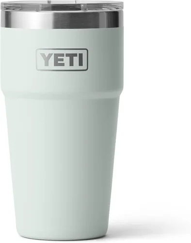 Vista 22 de YETI Rambler - Vaso apilable de 20 onzas, acero inoxidable, aislado al vacío con tapa MagSlider Verde mar