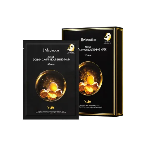 Vista 2 de JMsolution Paquete de mascarillas faciales - Caracol rosa - Máscara de caviar dorada iluminadora-Colágeno